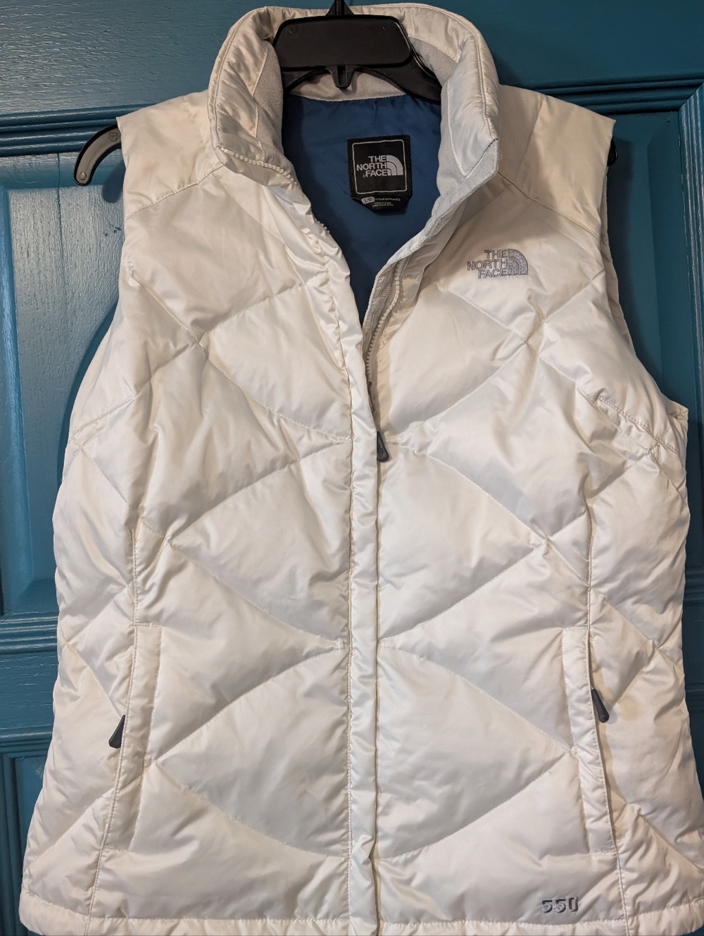 The North Face 550 Down Vest White Puffer